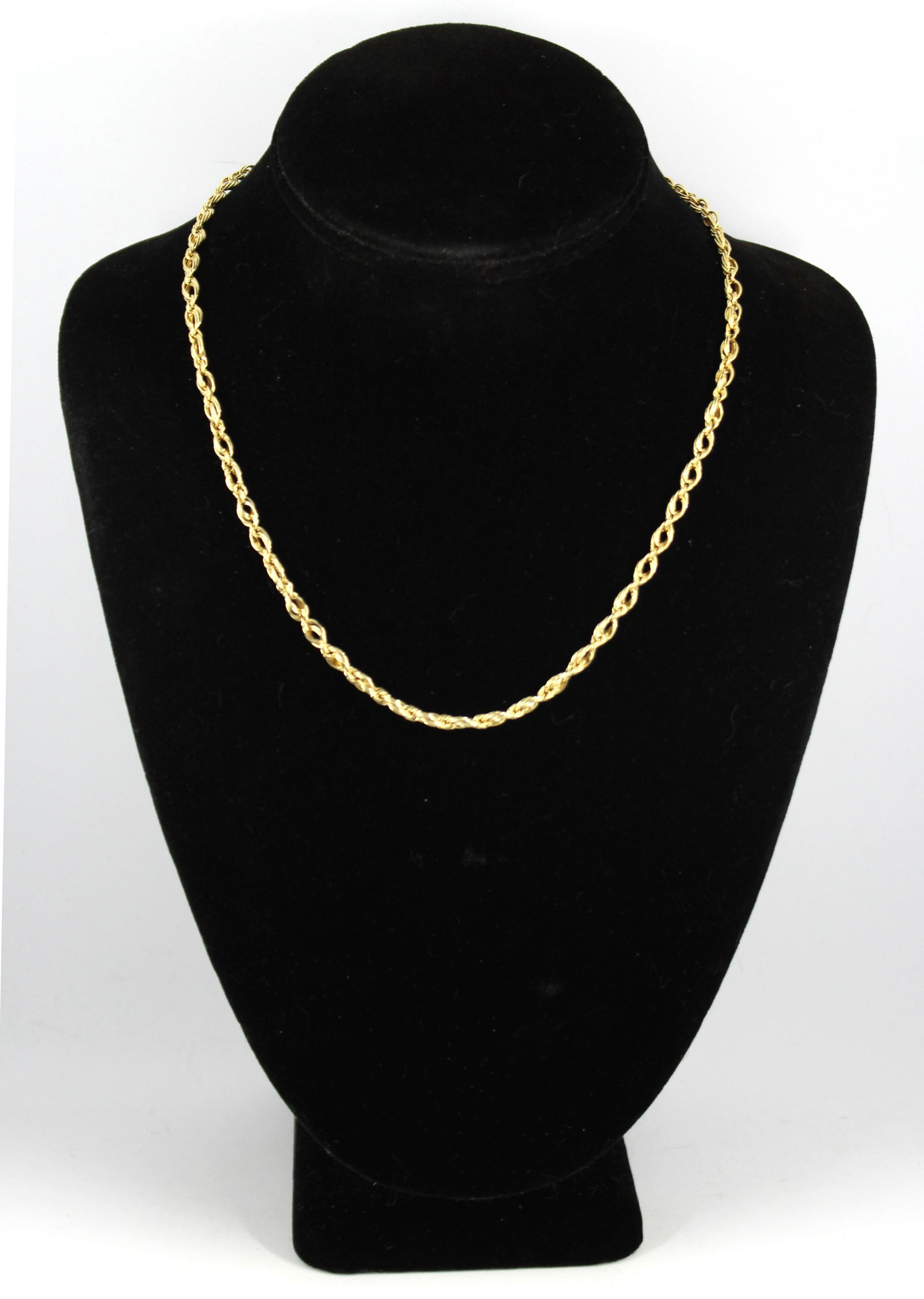 Modern 14K Yellow Gold Fancy Link Necklace (1 of 5)