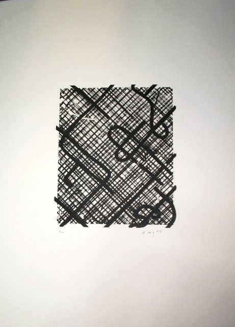 Ed Moses Signed Lithograph 8/50: Ed Moses Signed lithograph Signed, numbered 8/50.