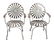 Francois Carre Steel "Sunburst" Arm Chairs, Pair