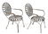 Francois Carre Steel "Sunburst" Arm Chairs, Pair - 4