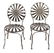 Francois Carre Steel "Sunburst" Side Chairs, Pair