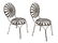 Francois Carre Steel "Sunburst" Side Chairs, Pair - 4
