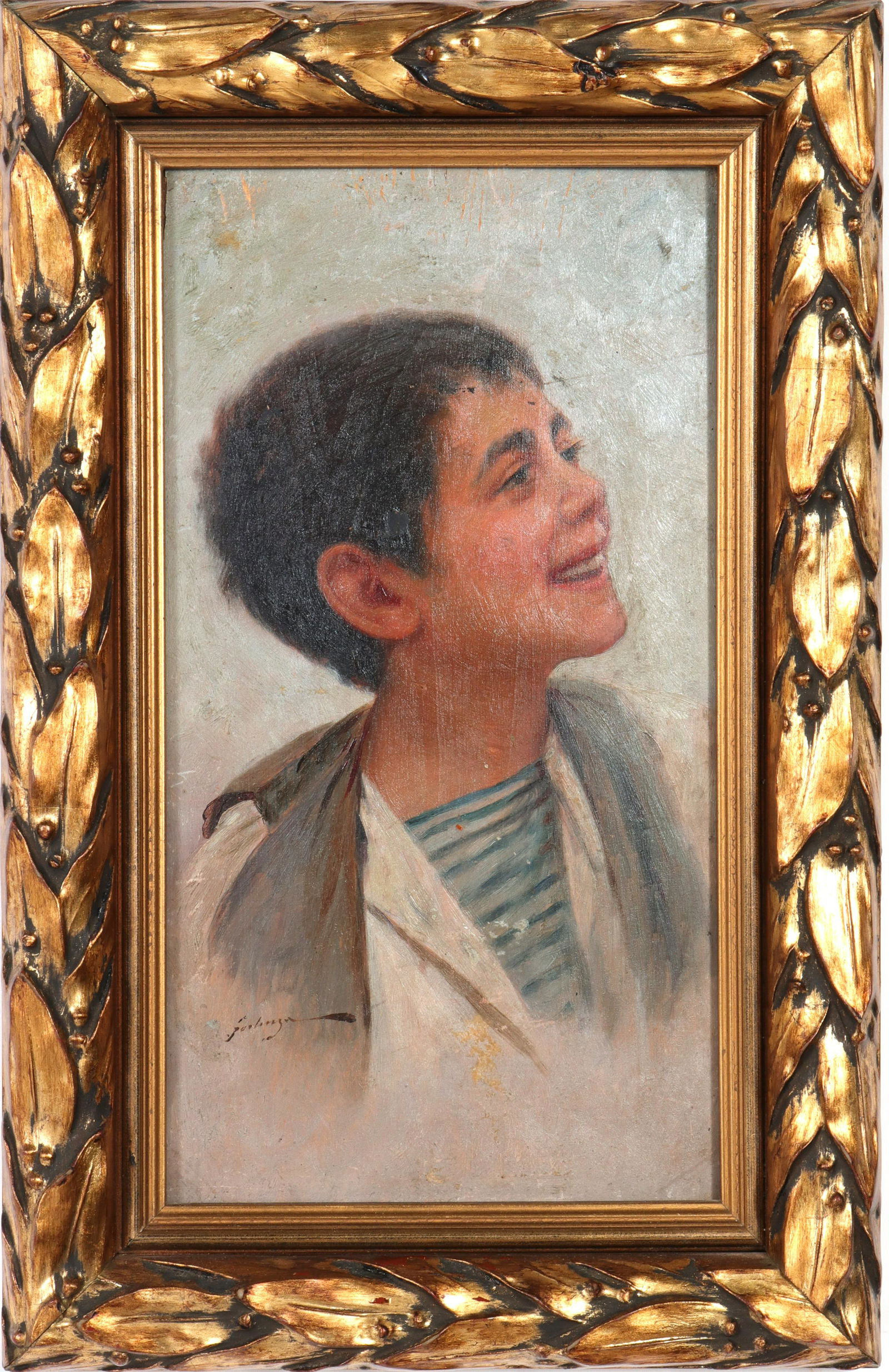 Eduardo Forlenza "Portrait of a Boy" Oil on Board (1 of 4)