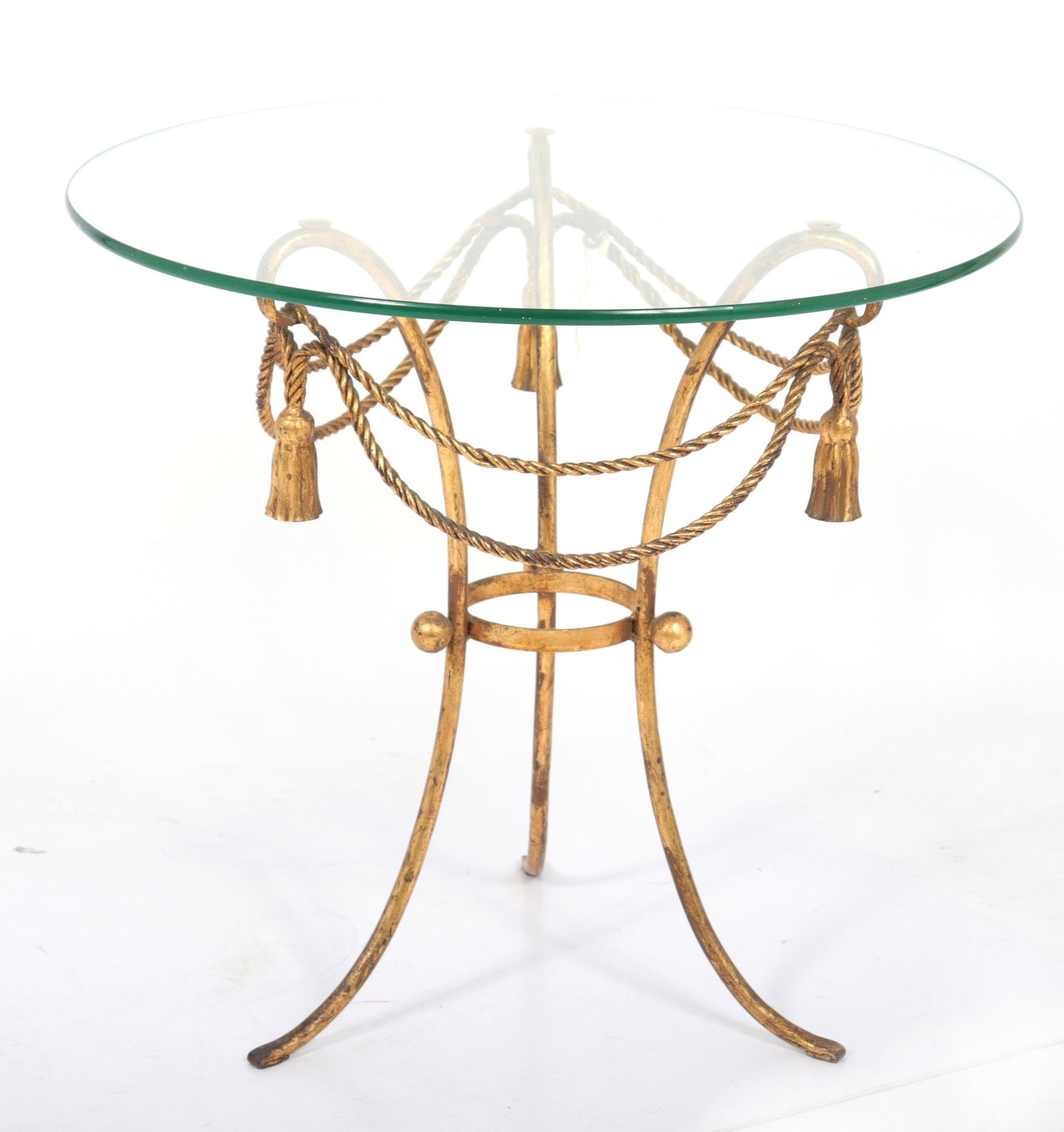 Maison Jansen Style Gilt Metal & Glass Top Table (1 of 4)