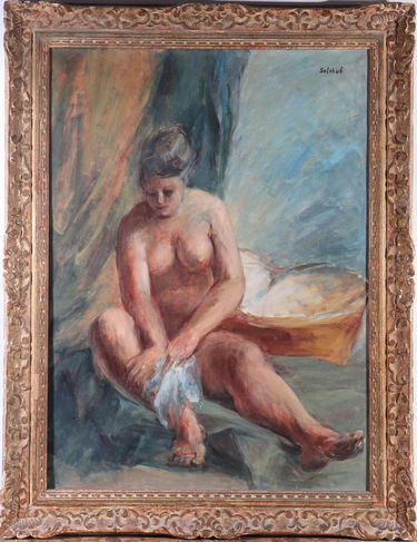 For Auction Andre Sologoub Woman Bathing Oil On Canvas 0117