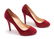 Christian Louboutin Red Suede Pumps, Size 38 - 3