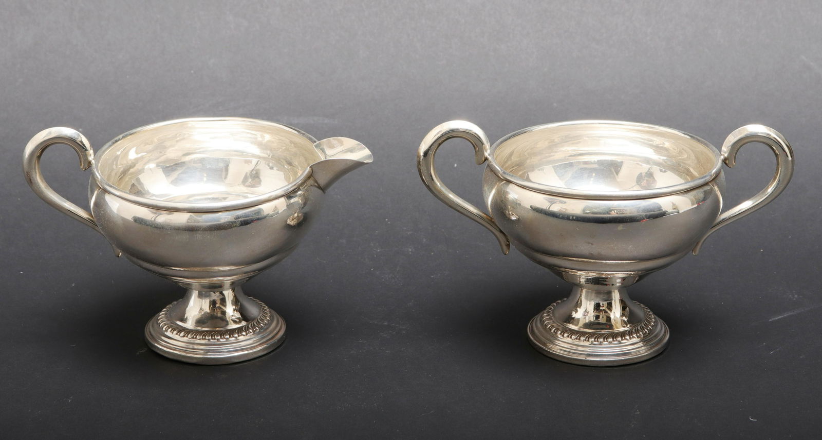 Empire Sterling Silver Creamer & Sugar, 2 Pcs (1 of 6)
