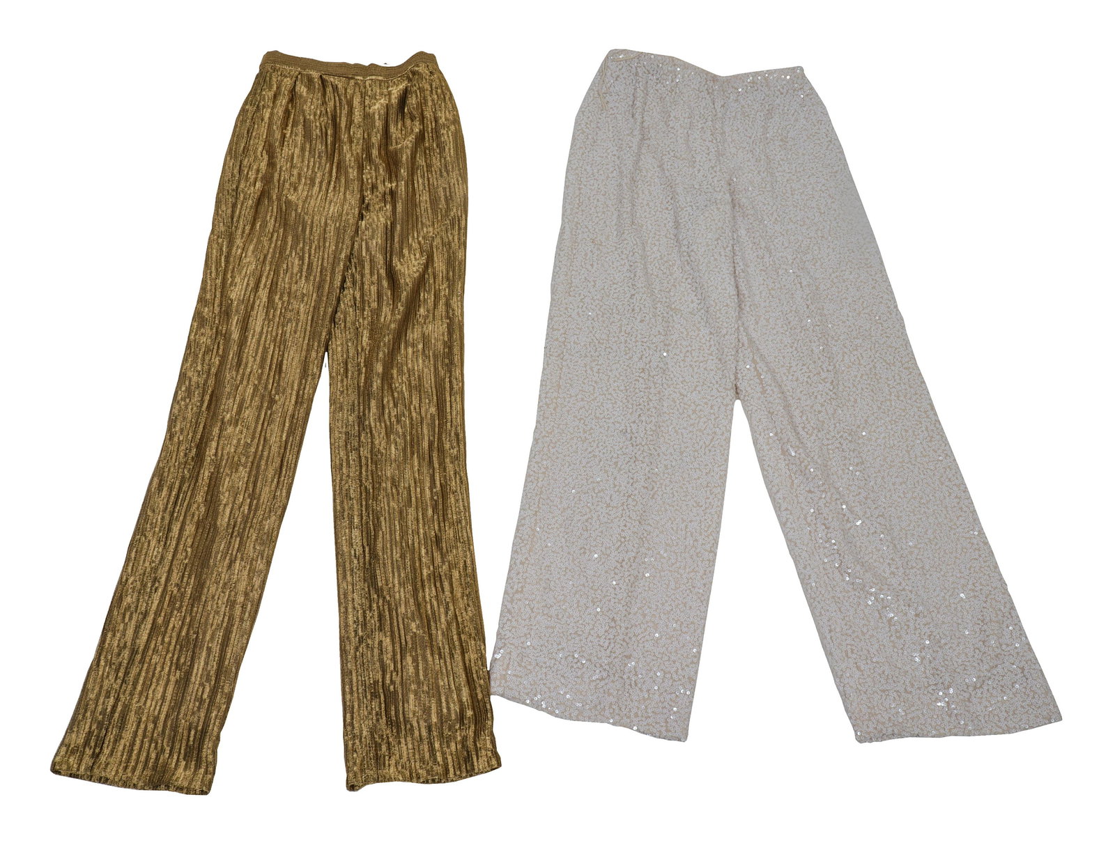 Bill Blass Sequin & Metallic Thread Pants, 2 Pairs (1 of 5)
