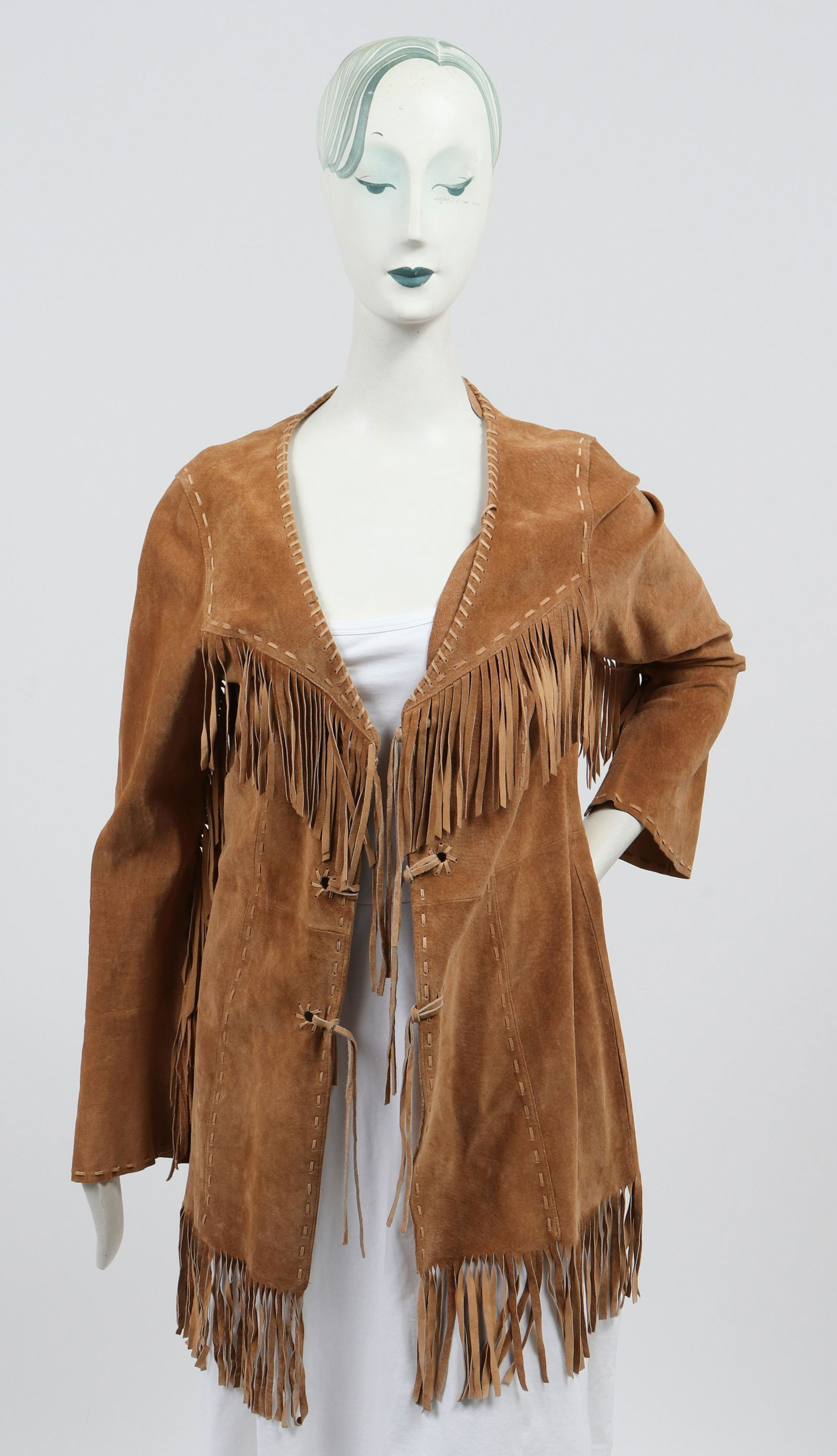 Arden S. Suede Leather Fringe Jacket (1 of 7)