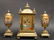 Japy Freres French Bronze & Porcelain Clock Set