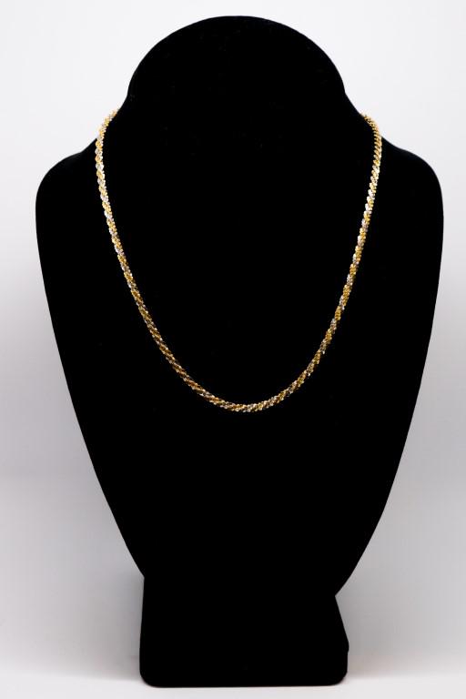 Italian 14K Yellow & White Gold Chain Necklace (1 of 10)