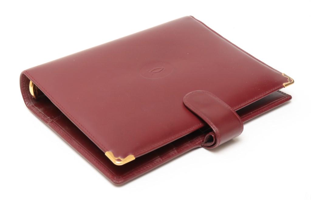 Cartier Burgundy Leather Agenda Cover / Binder (1 of 6)