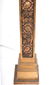 Bronze Square Columnar Lamp w Relief Grapevines - 3