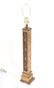 Bronze Square Columnar Lamp w Relief Grapevines - 5