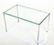 Florence Knoll Style Glass & Chrome Coffee Table - 4