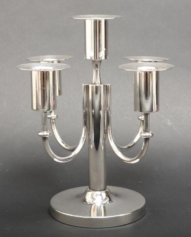 Tommi Parzinger Modern Silver-Plate Candelabrum (1 of 7)