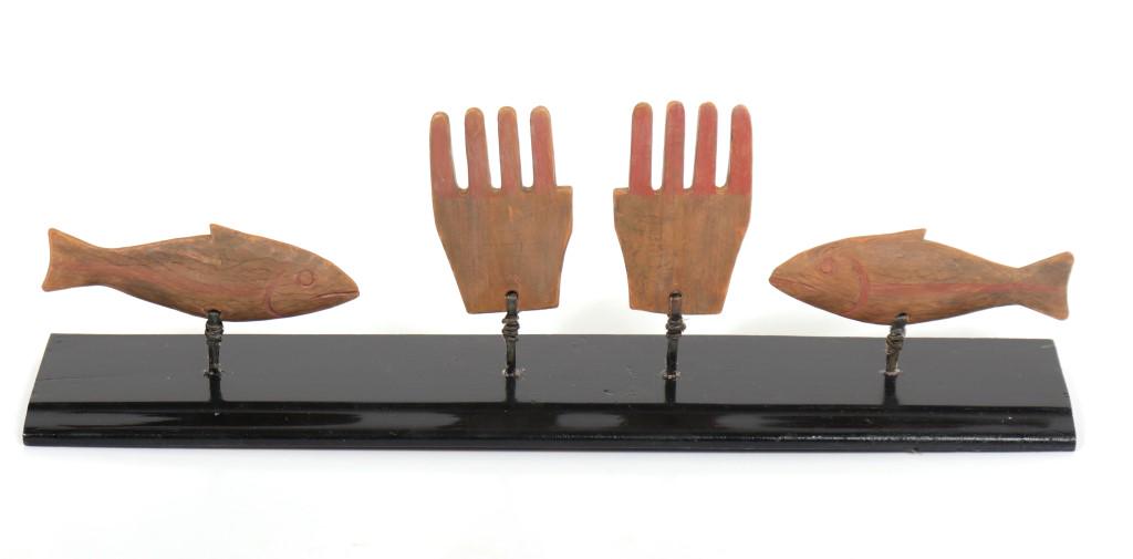 Alaska Inuit Eskimo Spirit Hoop Hands & Fish (1 of 6)