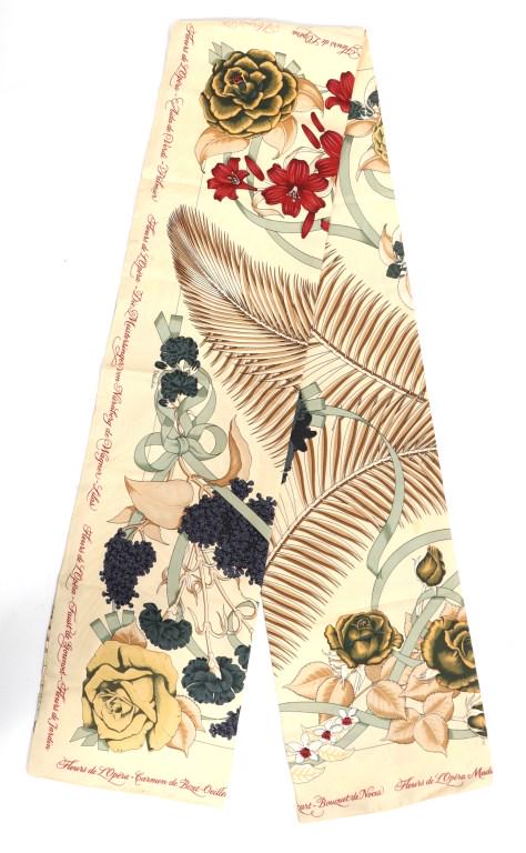 Hermes "Fleurs De L'Opera" Silk Scarf / Stole (1 of 4)