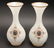 Opaline Glass Vases with Applied Cameos, Pair