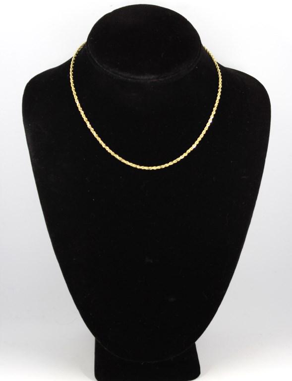 Modern 14K Yellow Gold Fancy Chain Link Necklace (1 of 11)