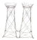 Victorian Garden Wire Planter Stands, Pair