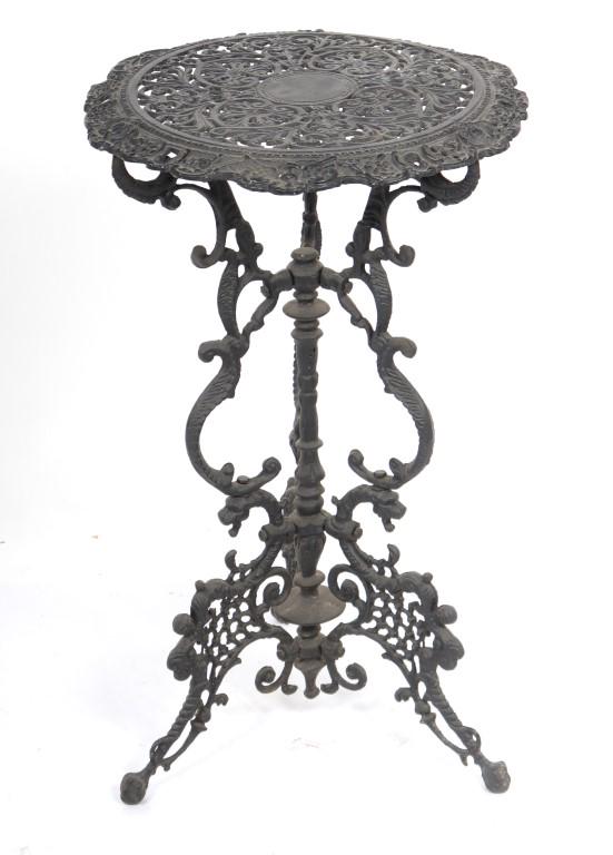 Cast Metal Outdoor Cafe / Garden Table (1 of 5)
