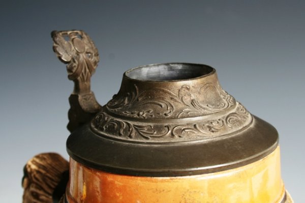 German Art Nouveau Porcelain Beer Stein - 6