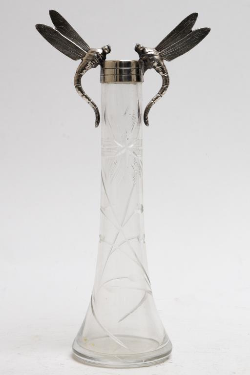 French Art Nouveau Style Dragonfly Vase (1 of 7)