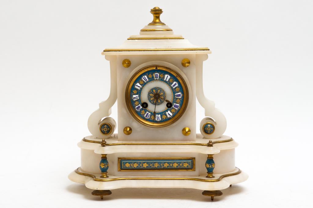 Japy Freres French Alabaster Mantel Clock (1 of 7)