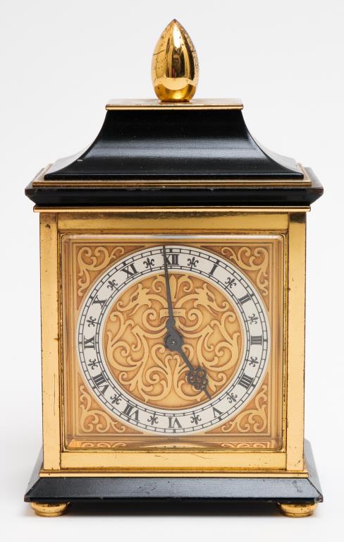 Vintage Lexon Brass Desk Clock w Swiss Movement (1 of 6)