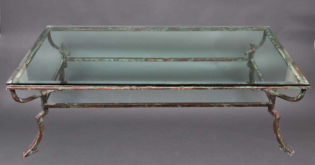 Giacometti Manner Iron & Glass Coffee Table (1 of 6)