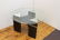 Postmodern Triangular Side Table w Round Glass Top - 3