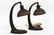Art Deco / Jugendstil Cast Metal Table Lamps, Pair