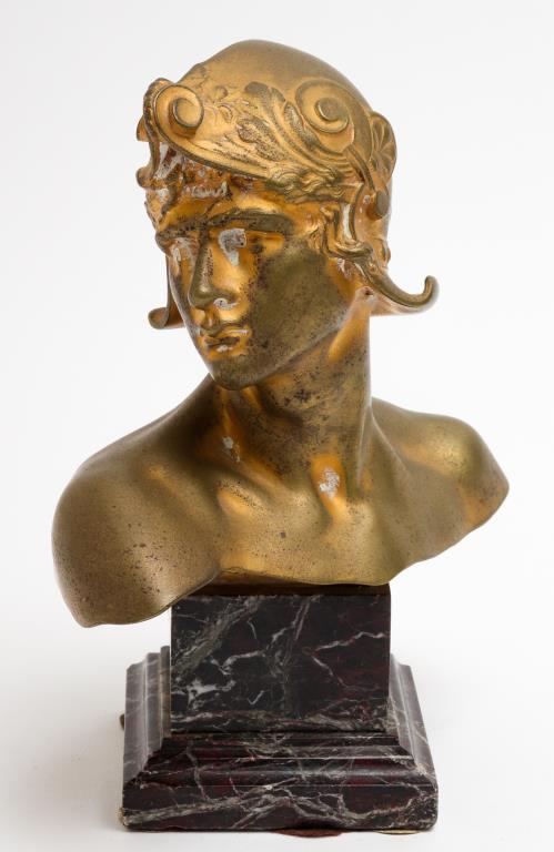 After Emmanuel Hannaux "Warrior Bust" Bronze (1 of 9)