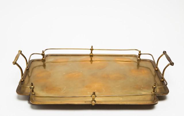 Vintage Large Brass Serving Tray (1 of 3)