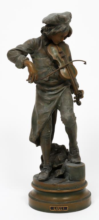 After Gaudez "Lulli Enfant" Cast Metal Sculpture (1 of 12)