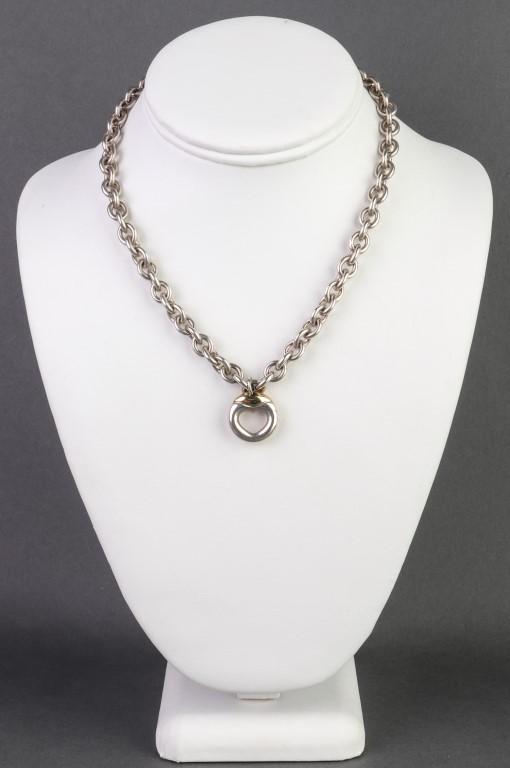 Vintage 18K & Silver Heart-Shaped Pendant Choker (1 of 8)