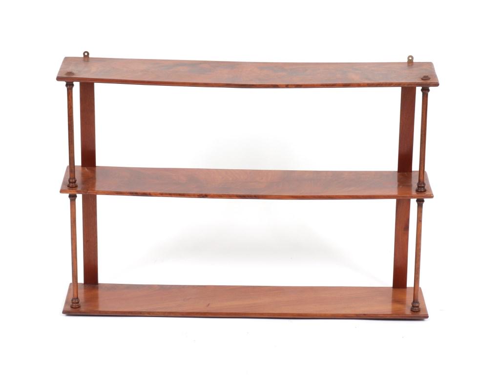 Flame Mahogany Three-Tier Wall Mounted Etagere (1 of 4)