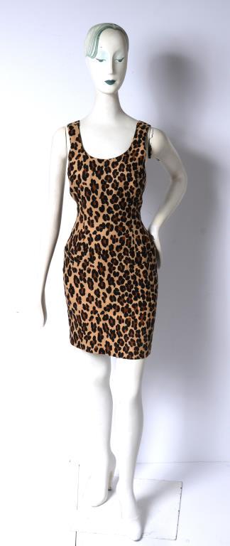 Bill Blass Leopard Print Linen Dress (1 of 5)