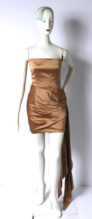 Bill Blass Satin Strapless Dress (1 of 5)