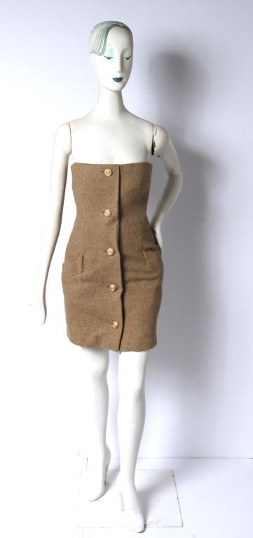 Bill Blass Wool Strapless Dress (1 of 5)