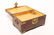 Chinese Wood Jewelry Box w Brass Mounts, ca. 1960s - 5