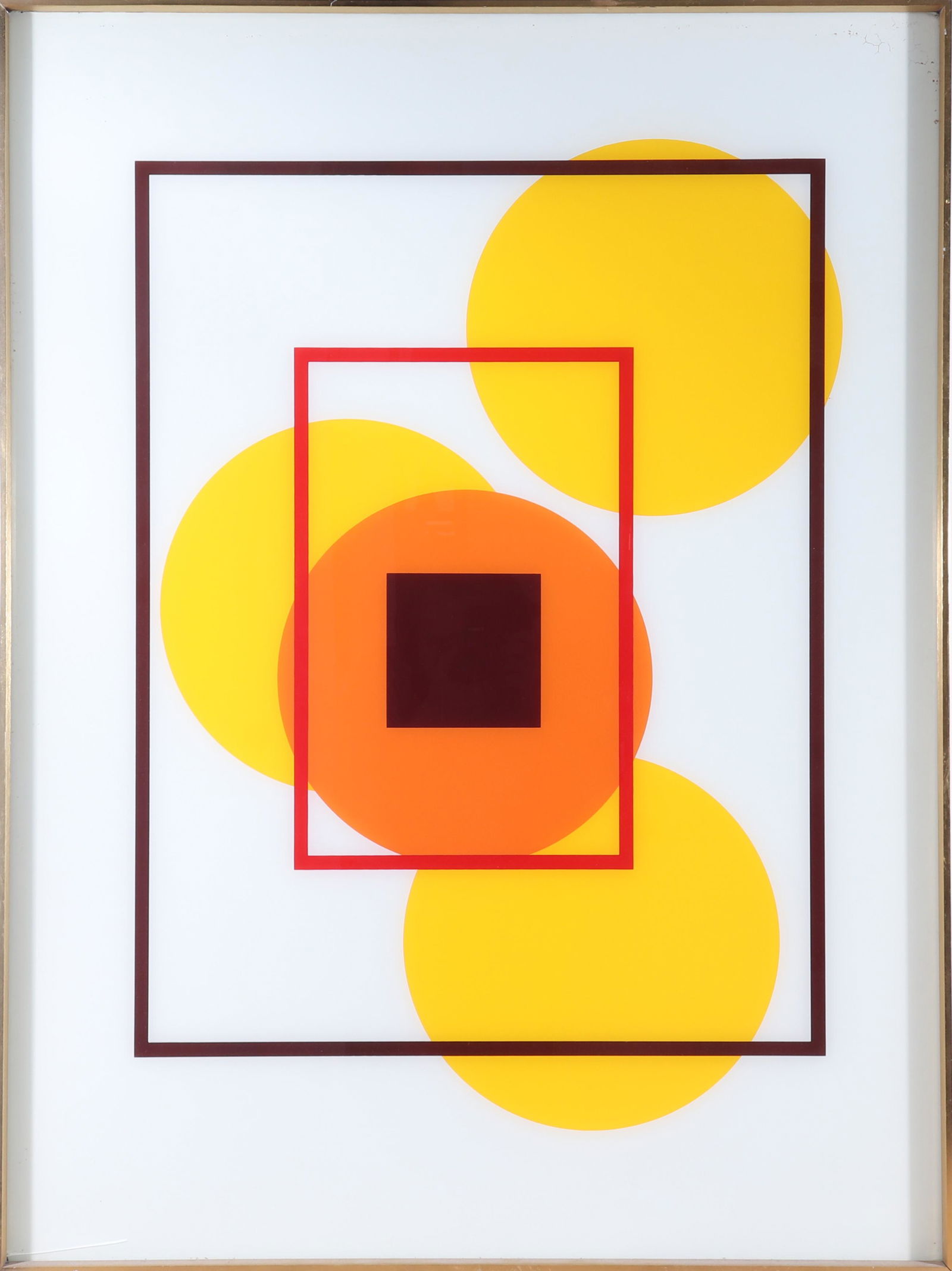 Modern Geometric Abstract Print Behind Glass (1 of 2)