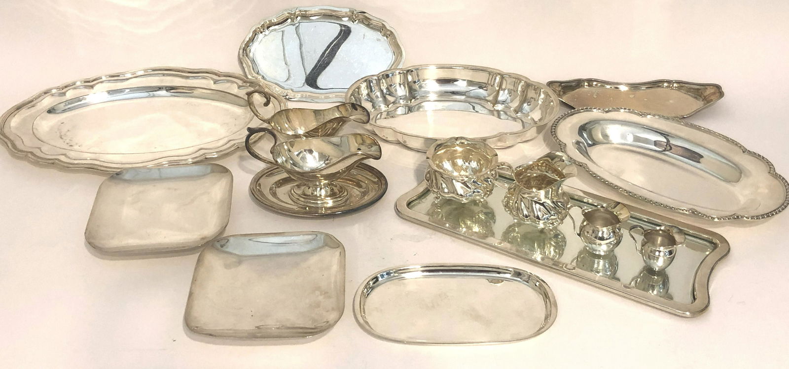 Silver-Plated Trays, Creamer & Sugar, & More, 15 (1 of 5)