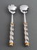 Silver Plate and Gilt Twist Salad Servers, Pr - 2