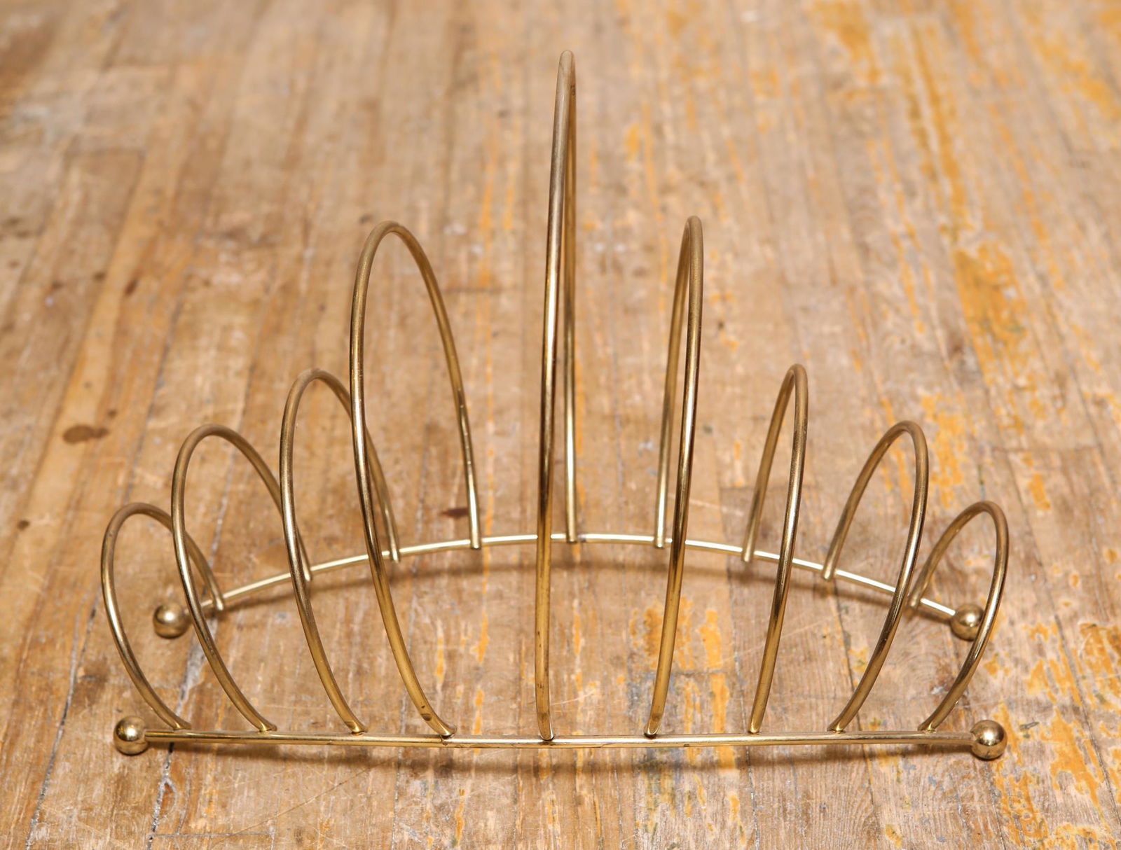 Mid-Century Modern Magazine Stand, Brass (1 of 3)