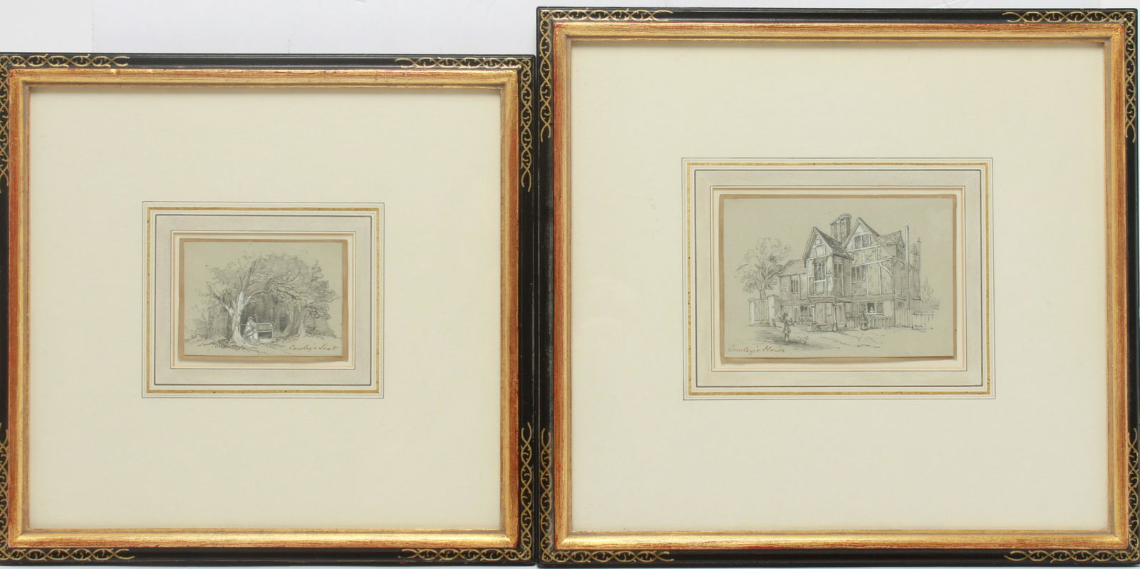 English School "Cowley" Mixed Media Drawings, 2 (1 of 4)