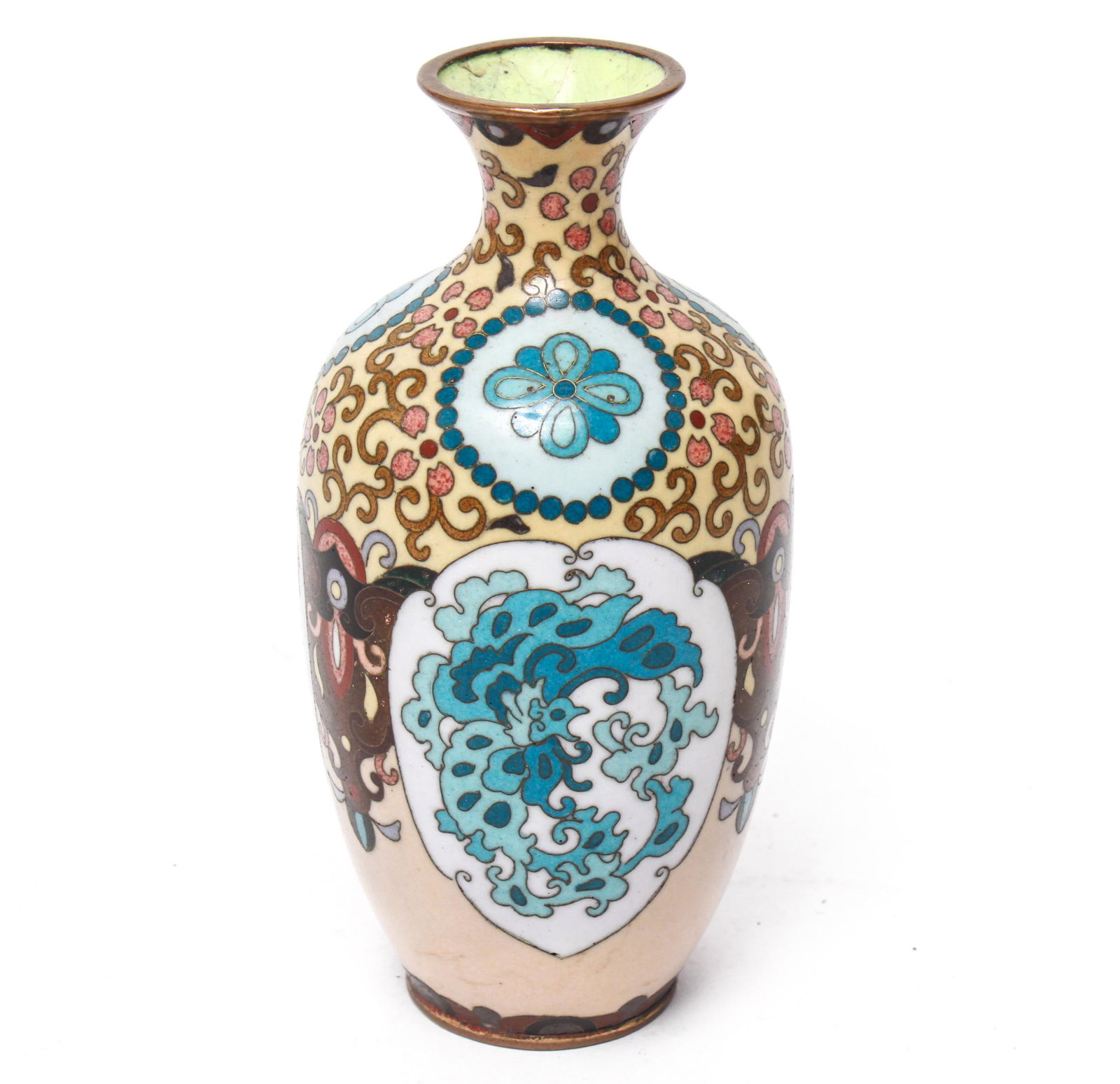 Japanese Meiji Enamel Cloisonne Vase (1 of 6)