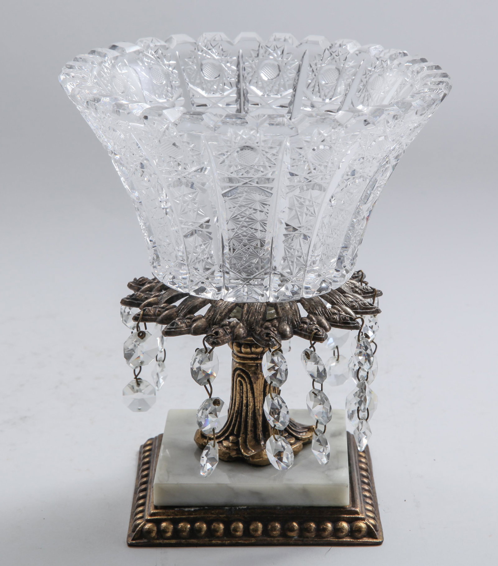 Gilt Metal & Cut Glass Compote (1 of 4)
