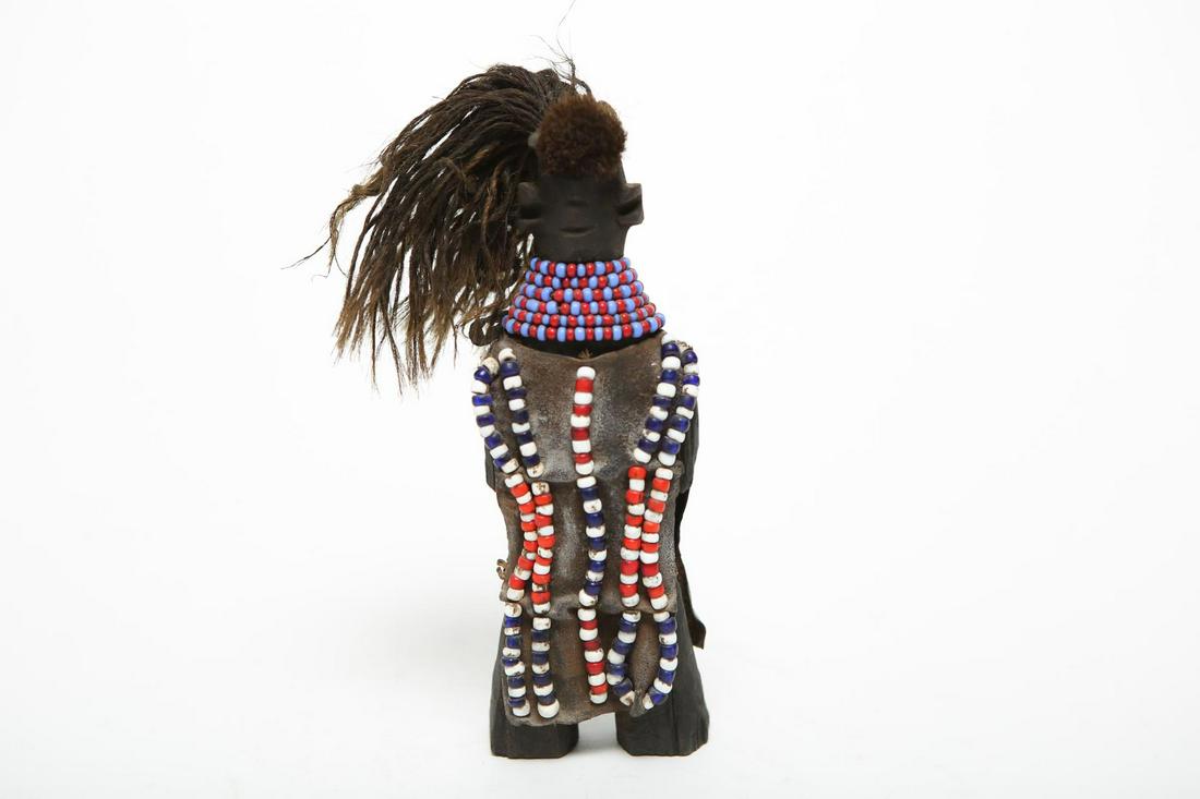 African Tribal Carved Wood Fetish Doll (1 of 7)